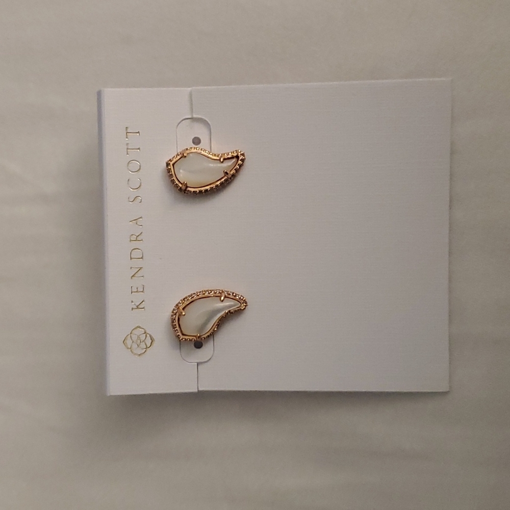 Kendra scott temple 14k rose gold plated earring